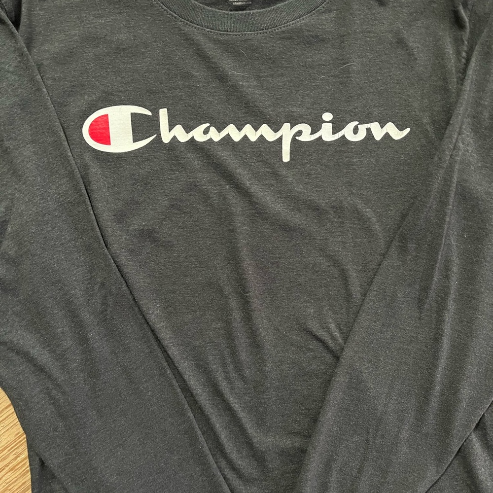 Champion Dark Gray Long Sleeve Tee